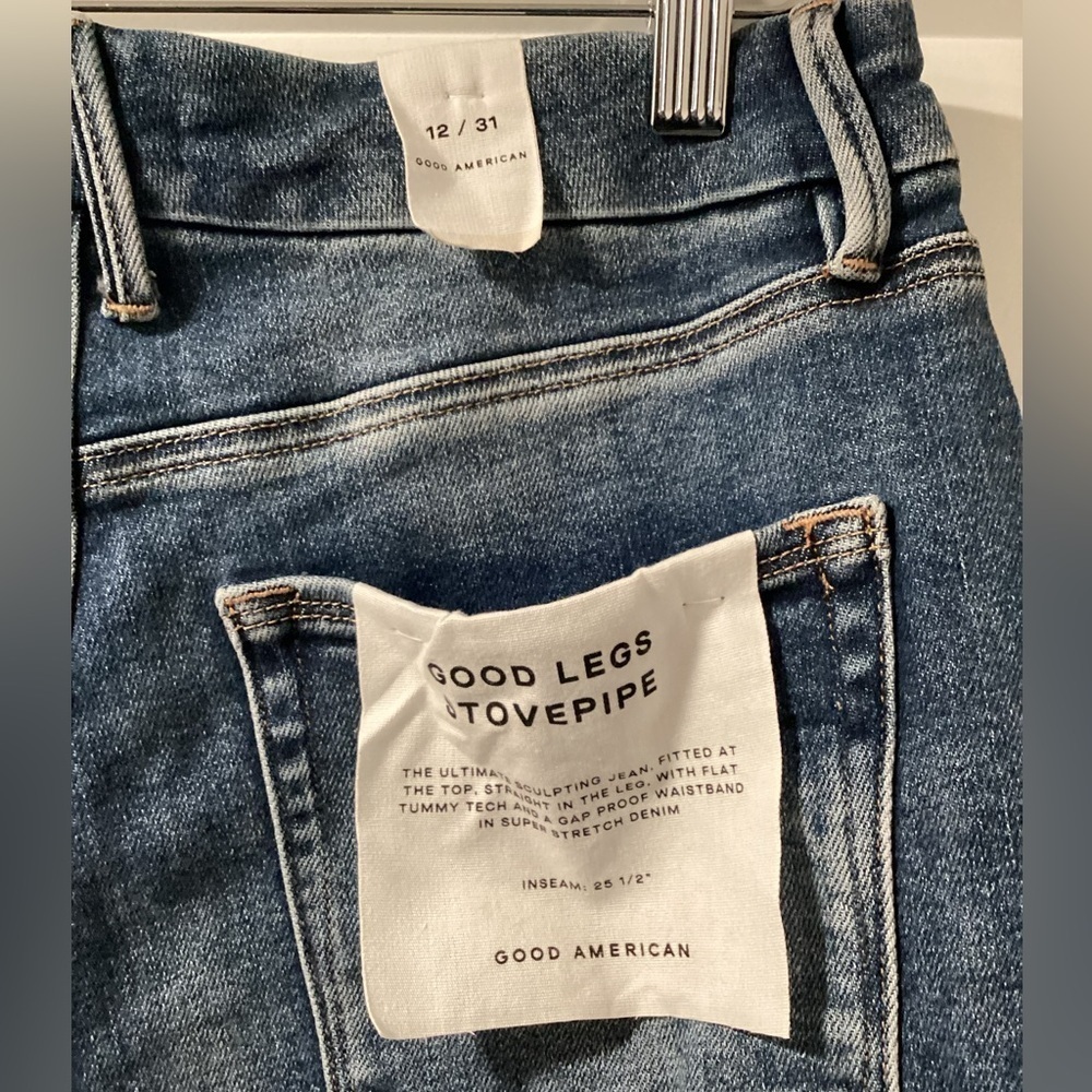 NWT Good American Size 12/31 Good Legs Stovepipe Jeans‎ - Picture 5 of 7